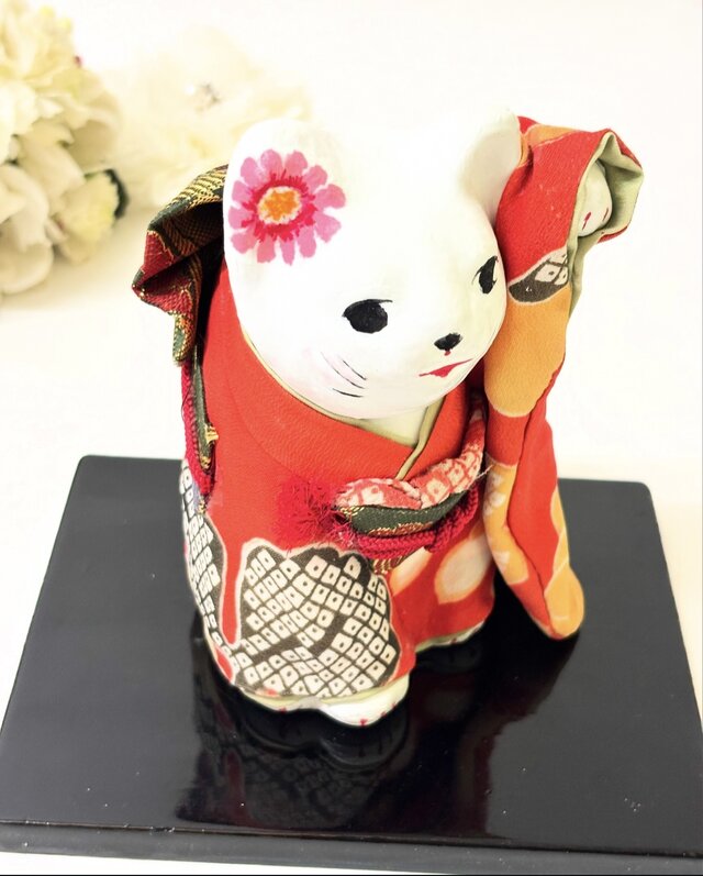 一閑張り張子 お着物招き猫 | iichi 日々の暮らしを心地よくする