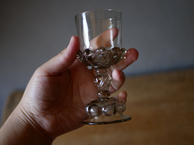 アンティークグラス バブル リキュールグラス フランスアンティーク