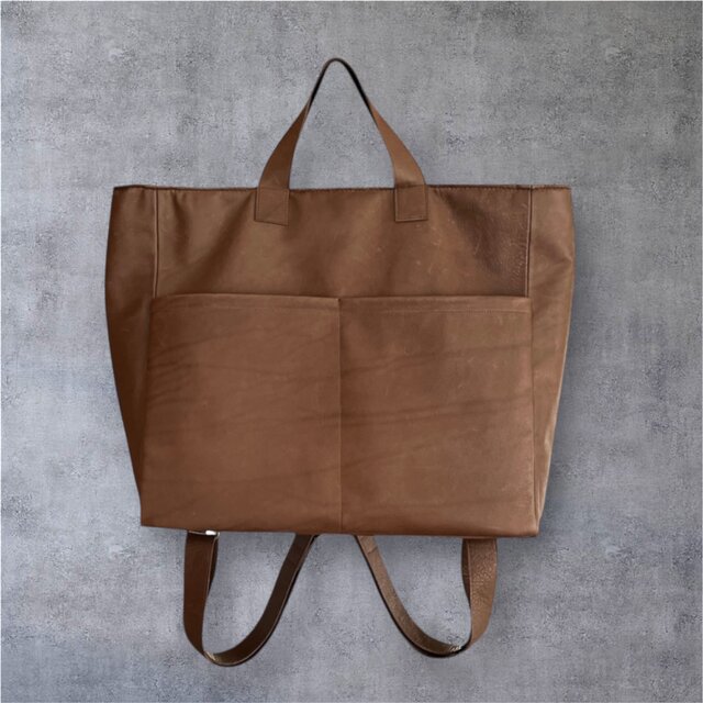 レザーリュックトート