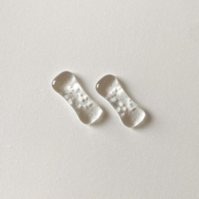 硝子の箸置き トリコロール (スクエア)