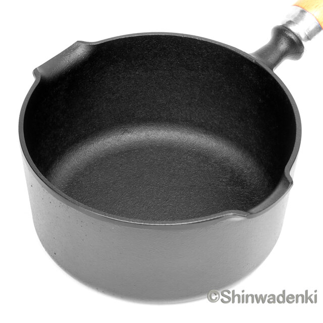 南部鉄器 鉄鍋 天ぷら鍋 揚げ物鍋 ミルクパン 片手鍋16cm 日本製 ガス