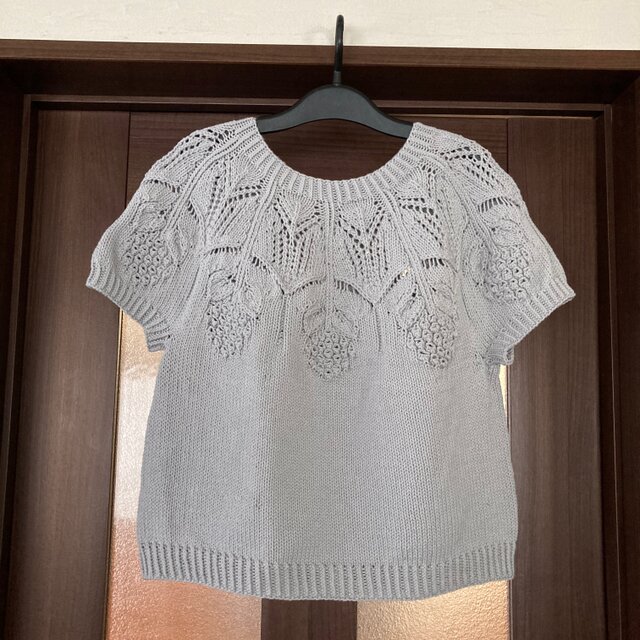 ＊送料無料＊　紫陽花のレーシーニット