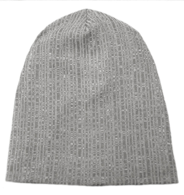 ルーズワッチキャップ◇ランダムリブ織ストレッチコットンニット