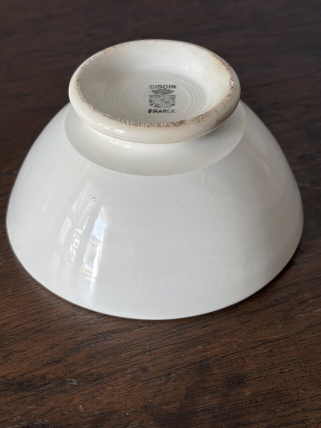 ディゴワン&サルグミンヌ 肉厚 白 カフェオレ ボウル φ13cm フランス
