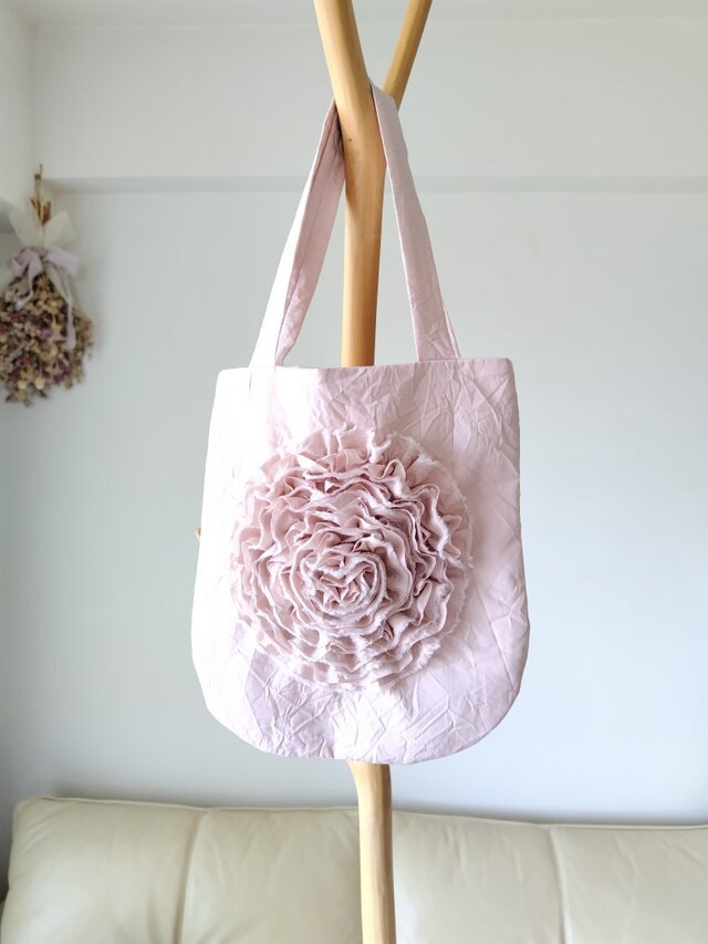 おはなの小さなおでかけバック＊グレイッシュピンク＊