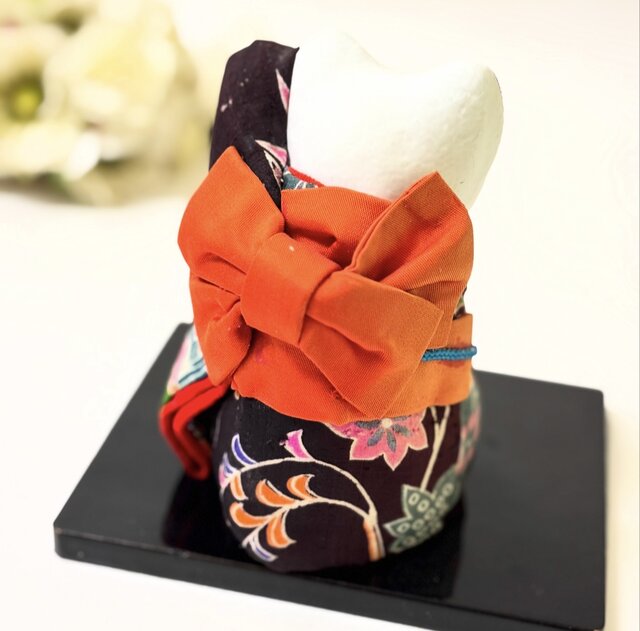 一閑張り（猫） 一閑張り張子 お着物招き猫 | iichi 日々の暮らしを心地よくする