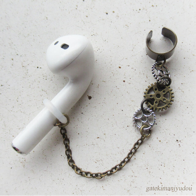ワイヤレスイヤホン落下防止イヤーカフス/歯車