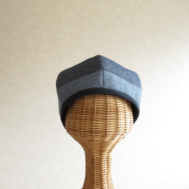 ハッピー　ベレー帽　patchwork motif ハンドメイド ハッピー ベレー帽 patchwork motif ハンドメイド ハッピー