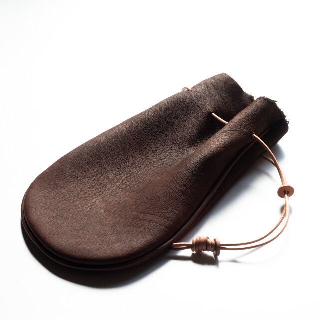 手提げ巾着　鹿革