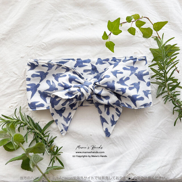 ⭐️6点売れました⭐️ 青い鳥のいる暮らし｜爽やか ダブルガーゼ 綿100% 夏 保冷剤 冬 カイロ ネッククーラー スカーフ