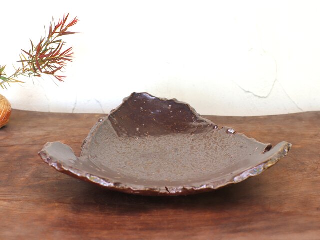 【備前焼】　天皿　年代物 備前焼 ちぎり皿(幅約21cm) sr8-035 | iichi 日々の暮らしを心地よく