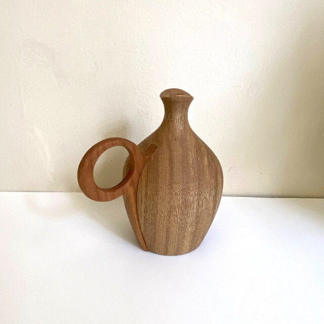 ドライフラワー用一輪挿し 高さ9.5cm タモ×チェリー | iichi 日々の