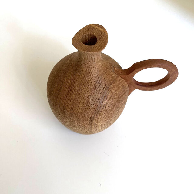 ドライフラワー用一輪挿し 高さ9.5cm タモ×チェリー | iichi 日々の