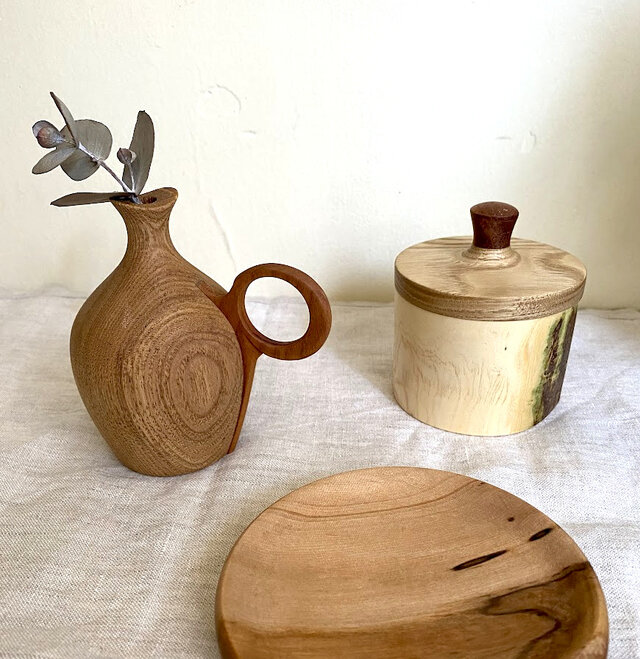 ドライフラワー用一輪挿し 高さ9.5cm タモ×チェリー | iichi 日々の