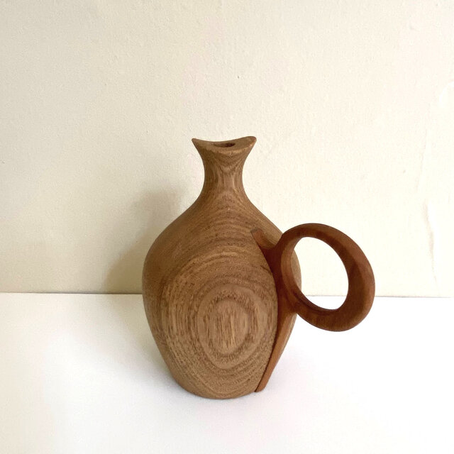 ドライフラワー用一輪挿し 高さ9.5cm タモ×チェリー | iichi 日々の