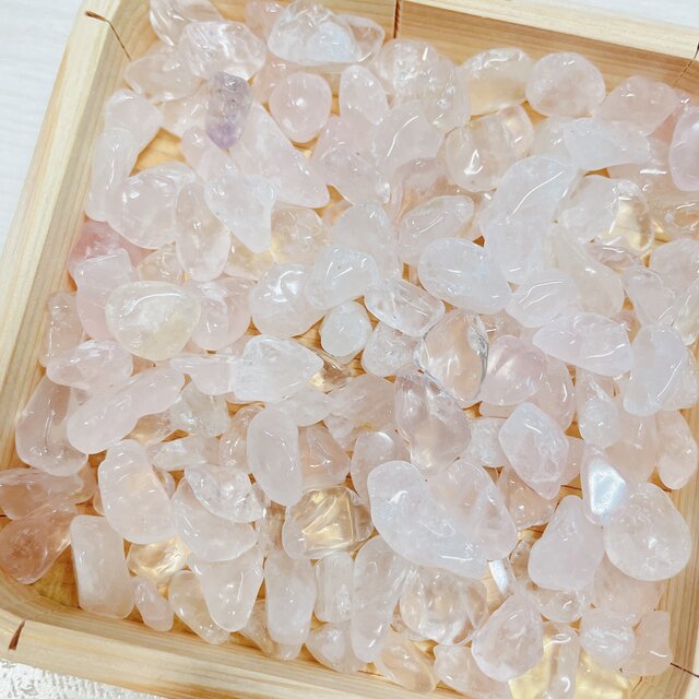 ✨恋愛成就 天然石 ローズクォーツさざれ石（中粒） 100g 天然石