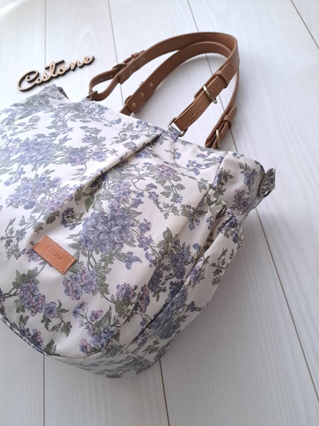 受注製作♪ タック入り通勤バッグ ハンドメイド リバティ セリーヌ