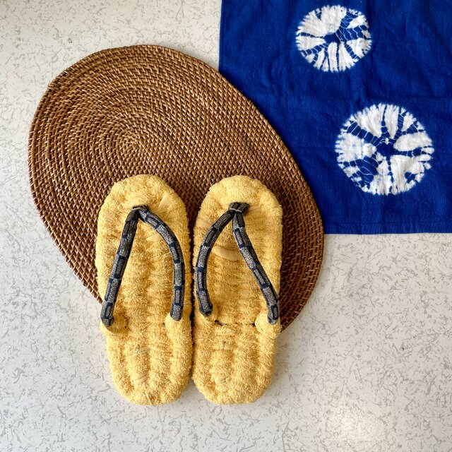 タオルの布ぞうり〈黄〉