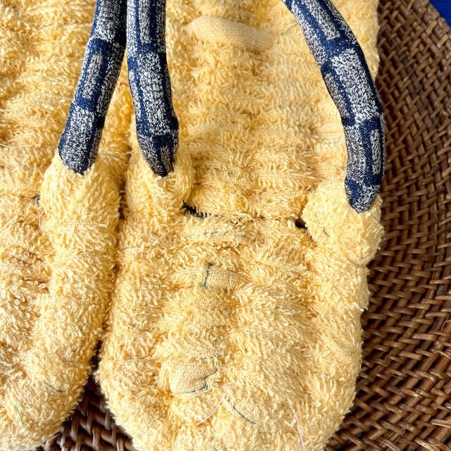 タオルの布ぞうり〈黄〉 | iichi 日々の暮らしを心地よくする