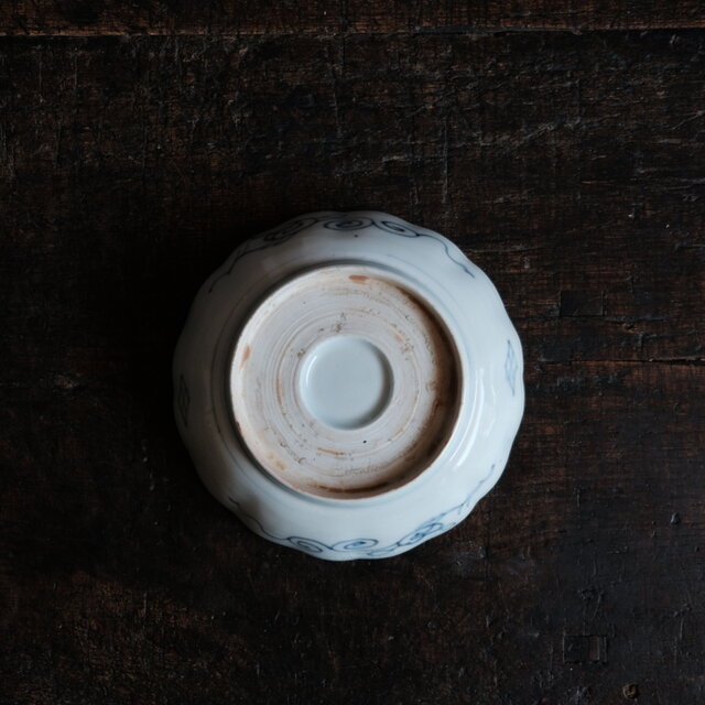 漢文と風景 伊万里 染付膾皿 骨董/antiques アンティーク和食器 古民家 雷文 江戸末期【貫入有り】 | iichi 日々の暮らしを ...