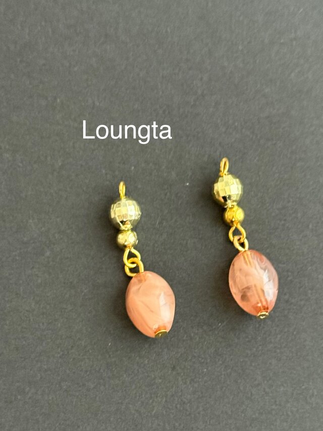 プチプラピアス ゴールドとピンクの可愛い 軽いピアス