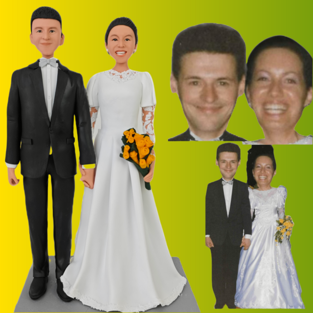 オーダーメイド 似顔絵 フィギュア カップル 両親|写真 から フィギュア|自分の人形を作る|名入れギフト 結婚祝い-