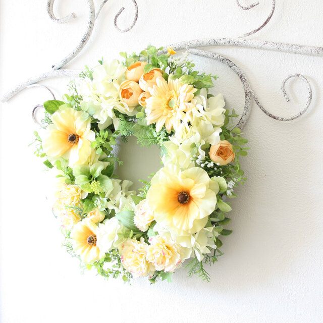 みりあん フラワーリース イエロー 7bf08e12ba9372a432284411b40f33