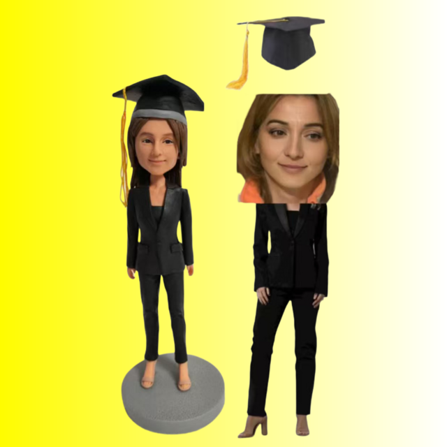 ドール オリジナル 受注制作 写真入り 成人式 卒業祝い 人形 フィギュア 入学式、卒園式、入園❤名入れ❤似顔絵❤贈り物 子供