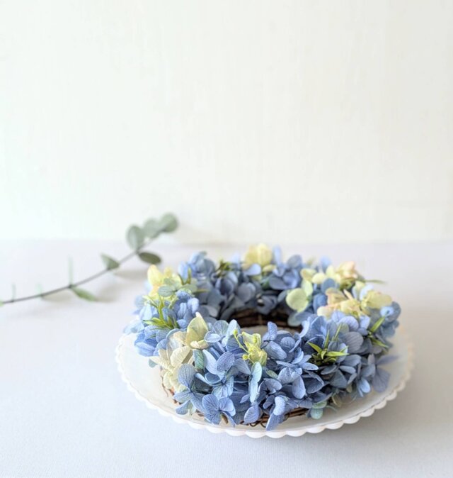 ◇初夏のリース◆紫陽花リース◇ナチュラル 6d0c7f92aa17762b68d39b3fc0c531