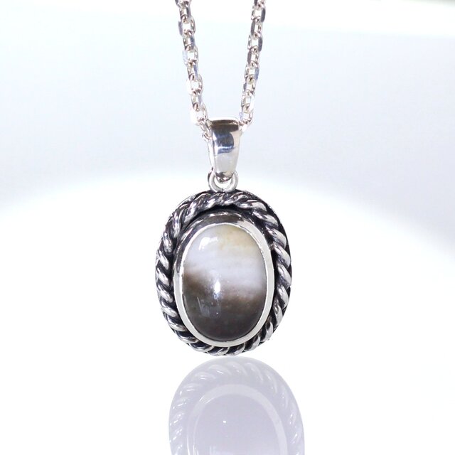 《国産宝石》Sv925 ジャスパーペンダント 6.19ct