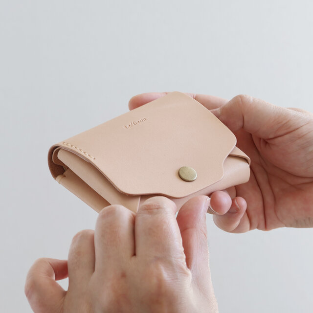 お札が折れない 鍵が入るコンパクト財布 LF-031 ヌメ革ALL ミニ財布