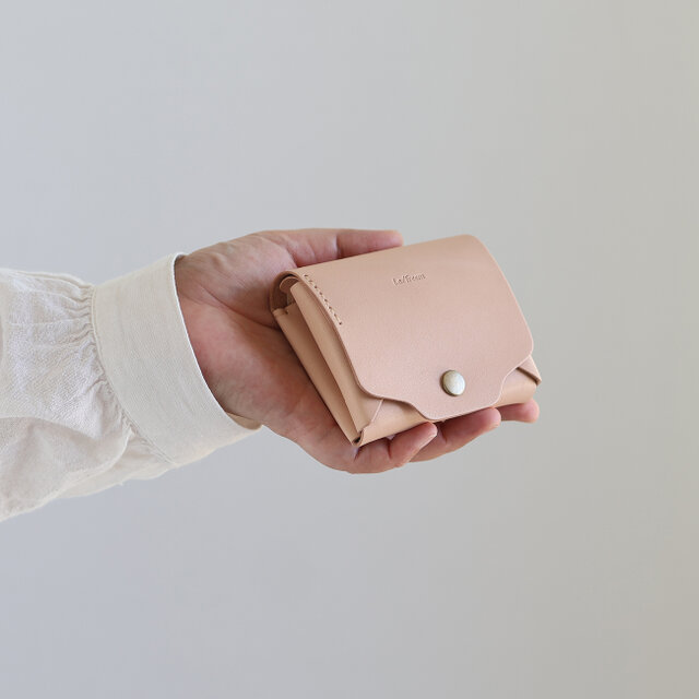 LF-031 お札が折れない 鍵が入るコンパクト財布 ヌメ革ALL ミニ財布
