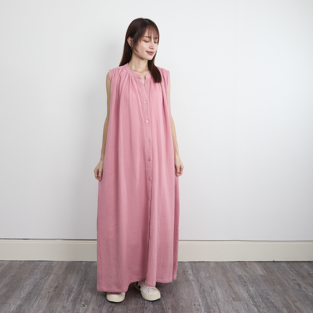 美品！KAPITAL キャピタル　リネン　ノースリーブワンピース　春夏 楽天市場】ワンピース リネン 体型カバー【大人の柄の愉しみ方