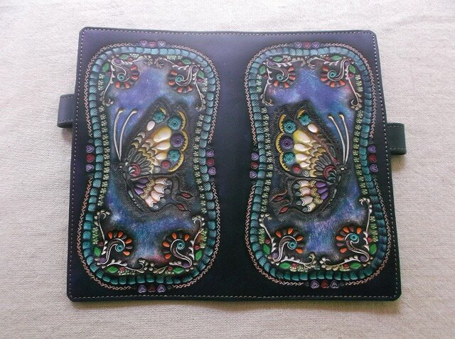 ほぼ日手帳weeks対応 レザー手帳カバー 刻印＆拭き染め | iichi 日々の