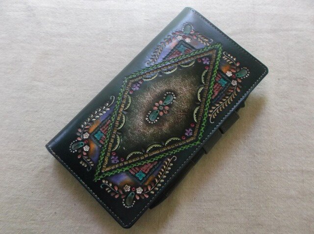 ほぼ日手帳カズン対応　A5サイズ手帳カバー　レザー刻印＆拭き染め ほぼ日手帳カズン対応 A5サイズ手帳カバー レザー 刻印＆拭き