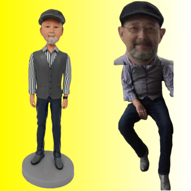 フィギュア 制作 本人 そっくり人形 父、父の日、祖父、誕生日、還暦祝い、退職祝い、手作りプレゼント、古希、喜寿、傘寿、卒寿