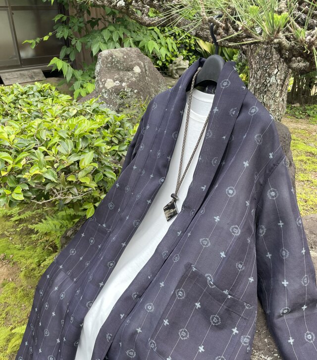 着物リメイク】紗の軽いロングカーディガン | iichi 日々の