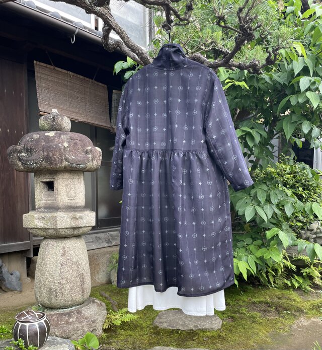 着物リメイクロングカーディガン