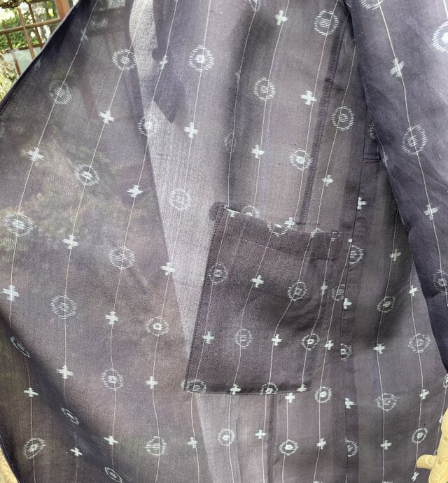 【心和】着物 リメイク ロングコーディガン カーディガン 裏地竜柄 はおりもの 黒色 キモノ男子 メンズL～XL ハンドメイド 一点物 着物リメイク HAORIカーディガンとブラウス | 着物リメイク服オーダー