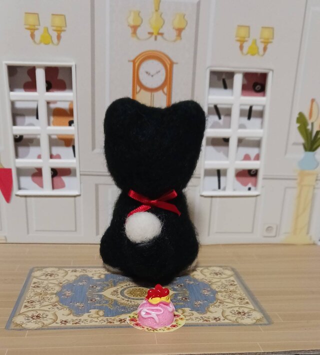 羊毛フェルト　猫ちゃん 羊毛フェルト 猫 白猫ちゃん キジ猫 ねこ ネコ 羊毛フェルト