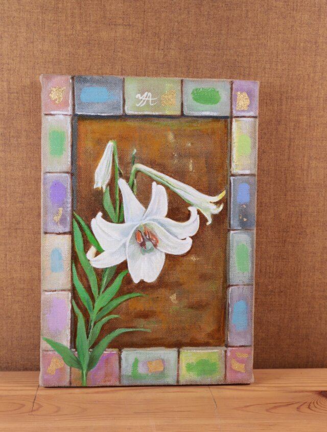 『マノエル・ピラー(Manuel Pillar)／トリコロール』8F号／油彩画 マノエル・ピラー(Manuel Pillar)／トリコロール』8F号／油彩画