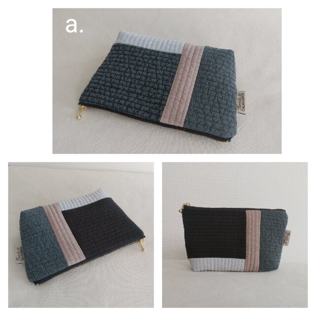ヌビ パッチワーク ファスナーポーチ | iichi 日々の暮らしを心地よく