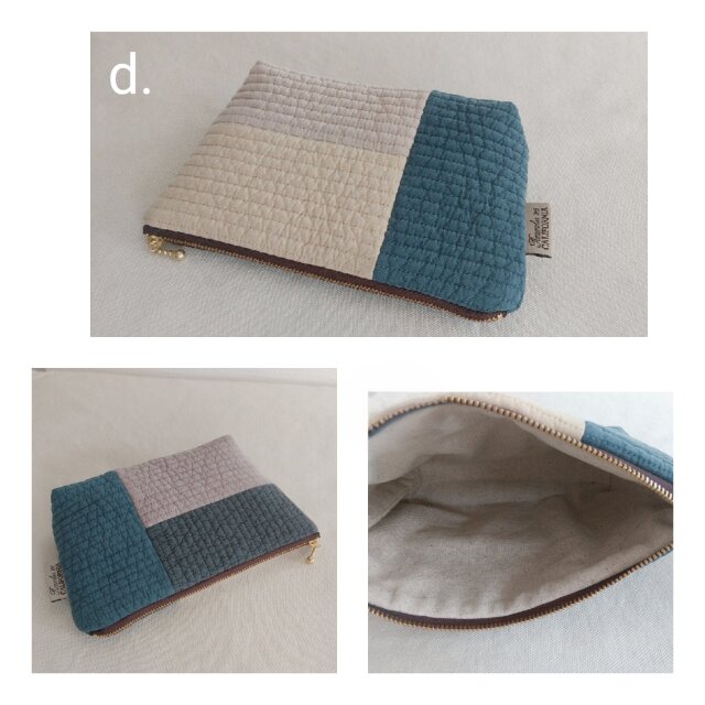 ヌビ パッチワーク ファスナーポーチ | iichi 日々の暮らしを心地よく