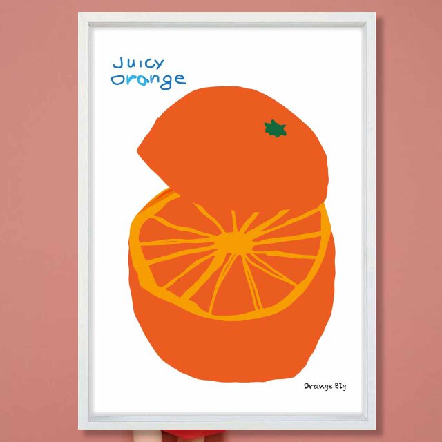Juicy　フルーツ　送料無料 　イラスト　A4〜A0　ポスター　アートポスター　アートsei検索新着順　3041