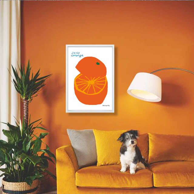 Juicy フルーツ 送料無料 イラスト A4〜A0 ポスター アートポスター