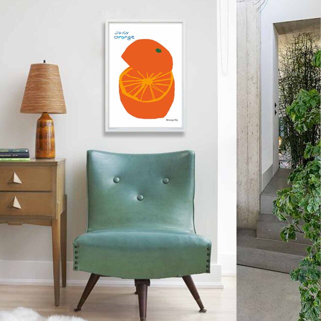 Juicy フルーツ 送料無料 イラスト A4〜A0 ポスター アートポスター