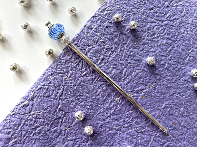 青色ねじり簪（江戸時代後期） 青色ねじり簪（江戸時代後期）