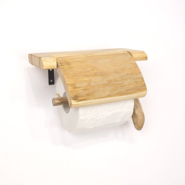 【温泉流木】湾曲流木が押さえのトイレットペーパーホルダー002足長 木製 流木インテリア