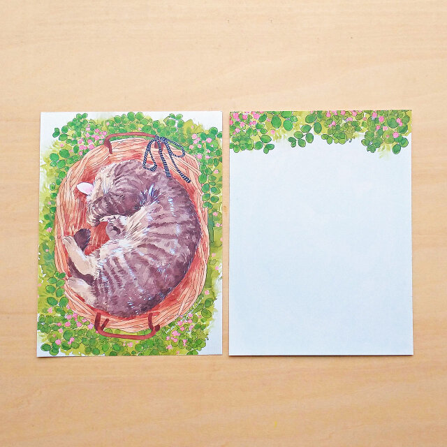 メモ紙　猫かご