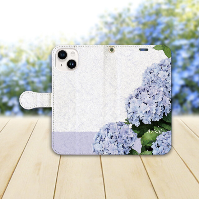 iPhone専用 手帳型スマホケース 【内側色：ホワイト仕様】カメラ穴有
